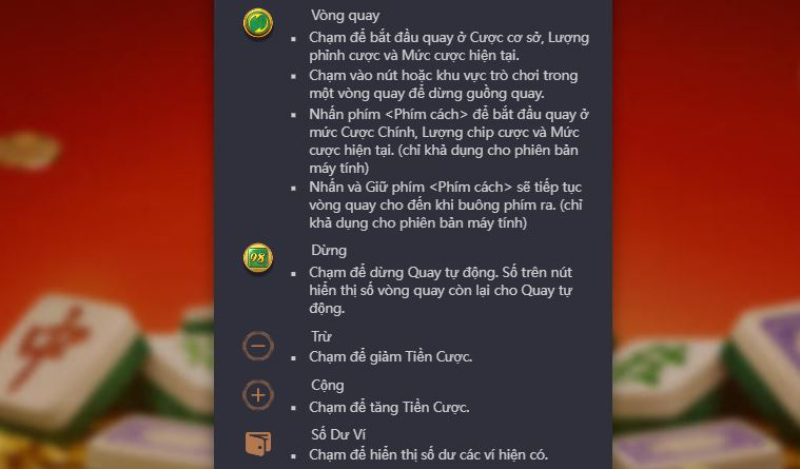Các tính năng trong game