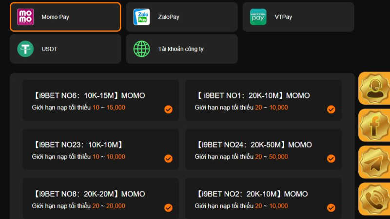 Đăng ký tài khoản i9BET và nạp tiền vào sân chơi